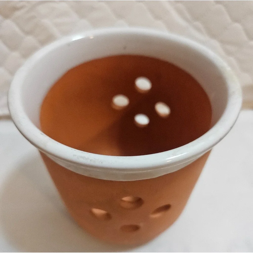 Terracotta Garlic‎ Keeper Storage Container with Cork Lid Kitchen Decor